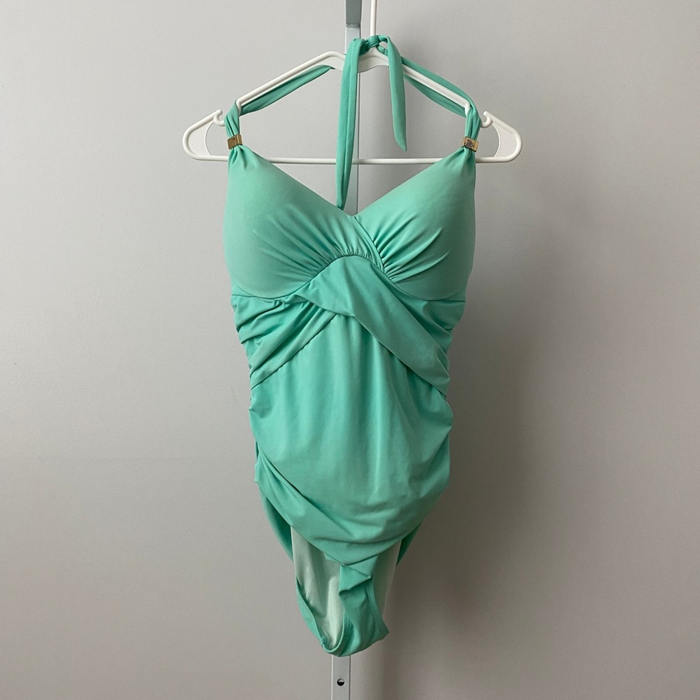 Victoria's Secret Beachy Relaxed Unforgettable One-Piece Swimsuit 36D Green